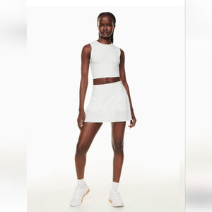 Aritzia TNAction tennis mini skirt white